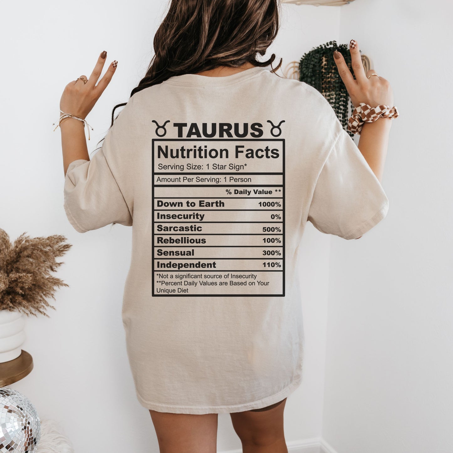 Taurus Zodiac Nutrition Facts T-Shirt | Unisex Softstyle Tee for Astrology Lovers