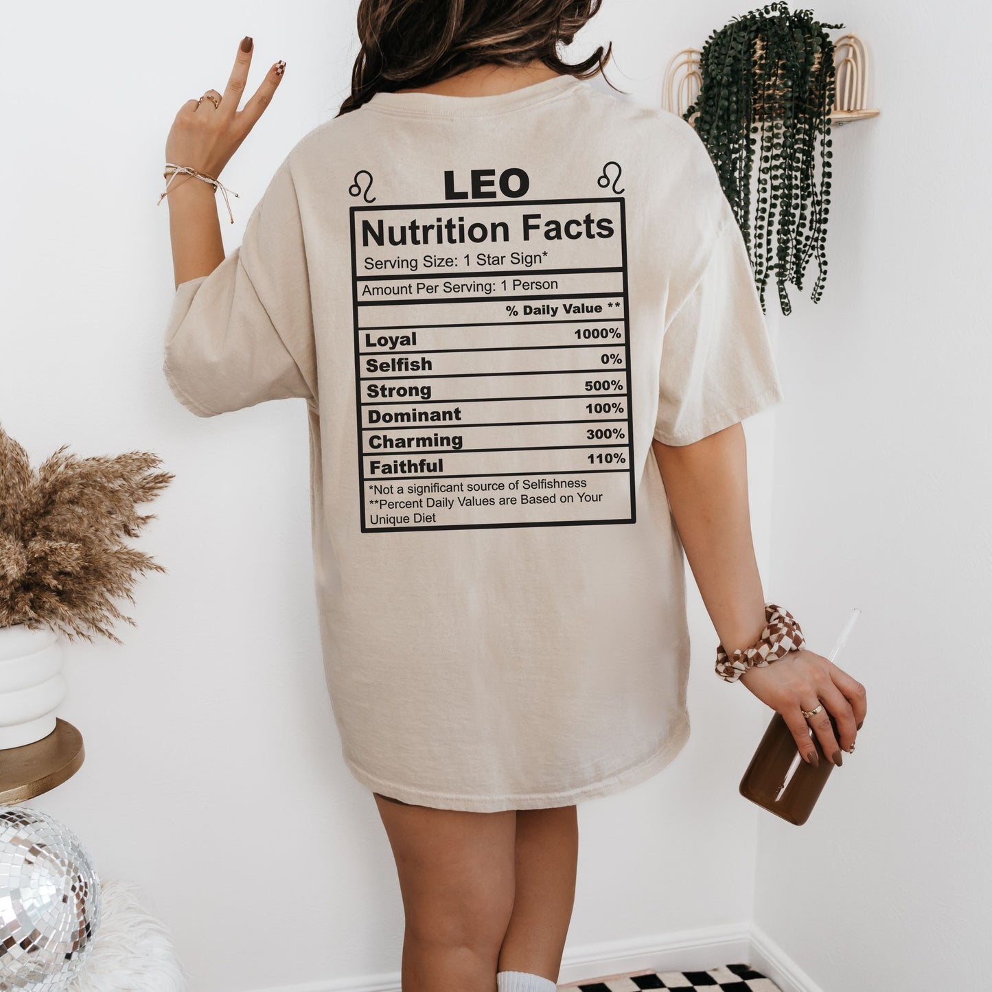 Leo Nutrition Facts T-Shirt, Zodiac Sign Tee, Astrology Shirt, Gift for Leo, Birthday Gift, Horoscope Apparel