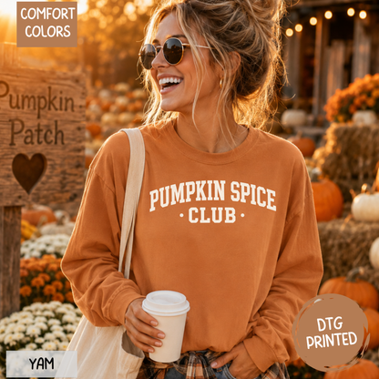 Pumpkin Spice Club Sweatshirt | Comfort Colors Fall Crewneck